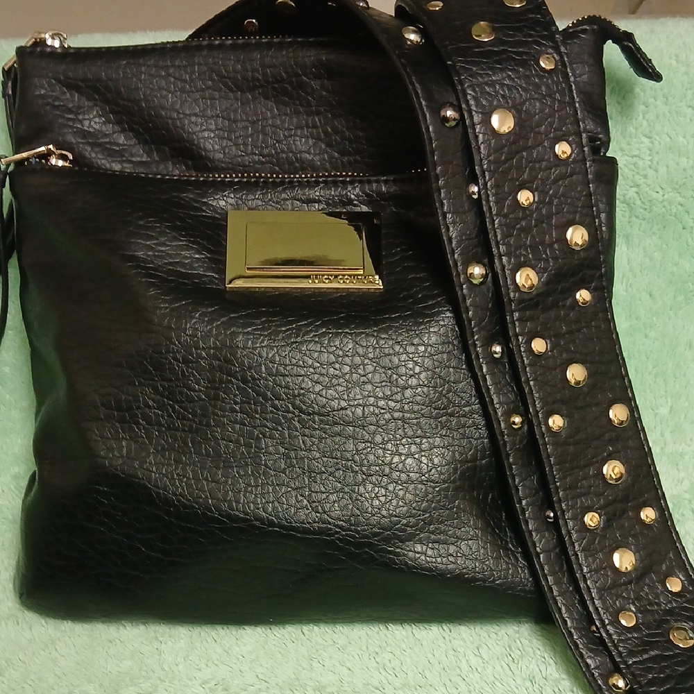 JUICY COUTURE Black Studded Crossbody Bag